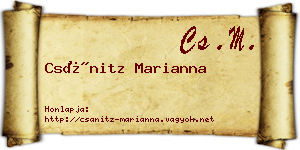 Csánitz Marianna névjegykártya